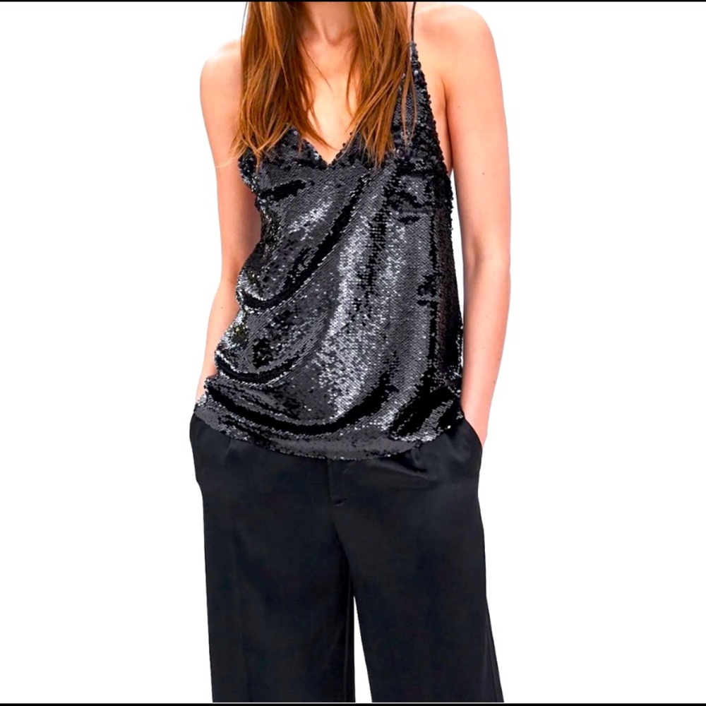 ZARA SEQUIN TANK TOP/CAMISOLE